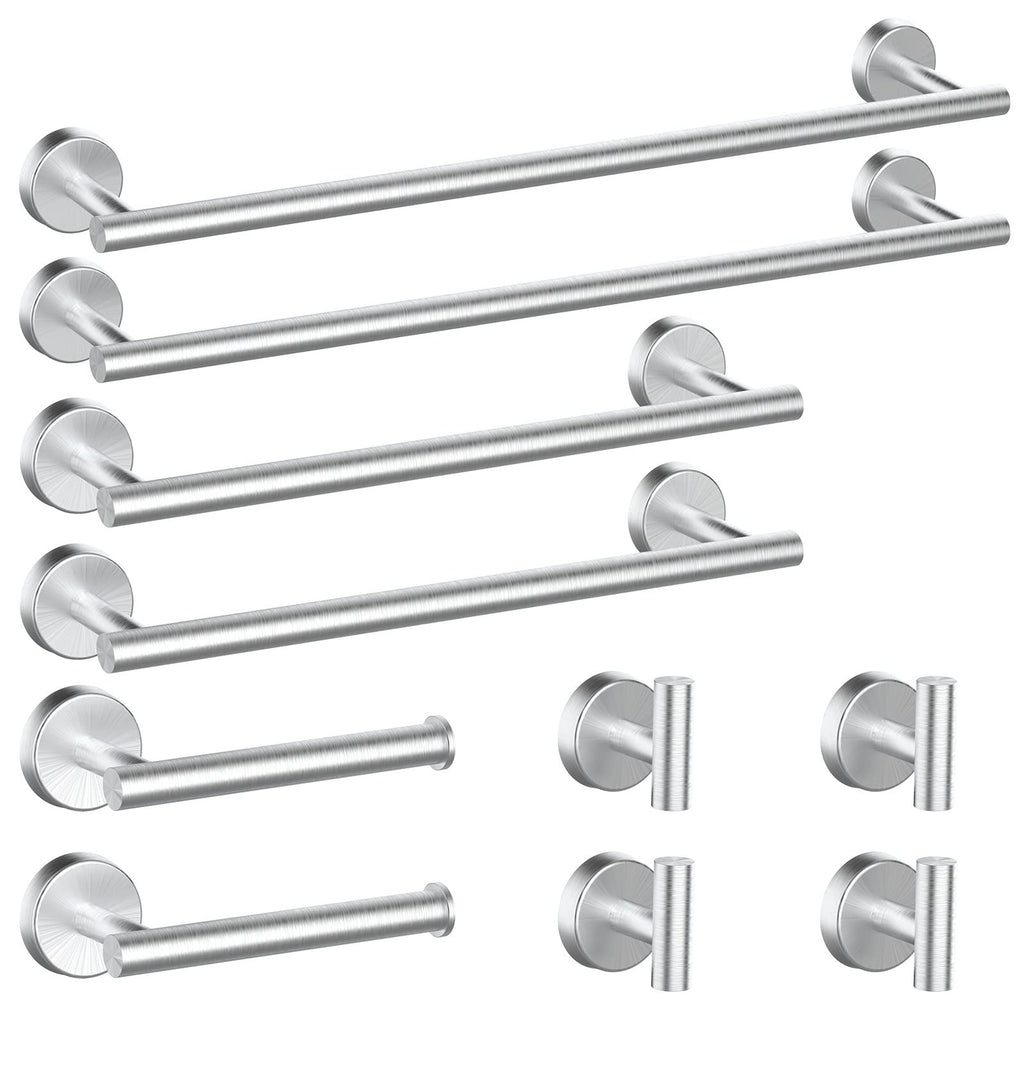 Newfun 10 Pieces Polished Chrome Bathroom Hardware Set 24 Inch