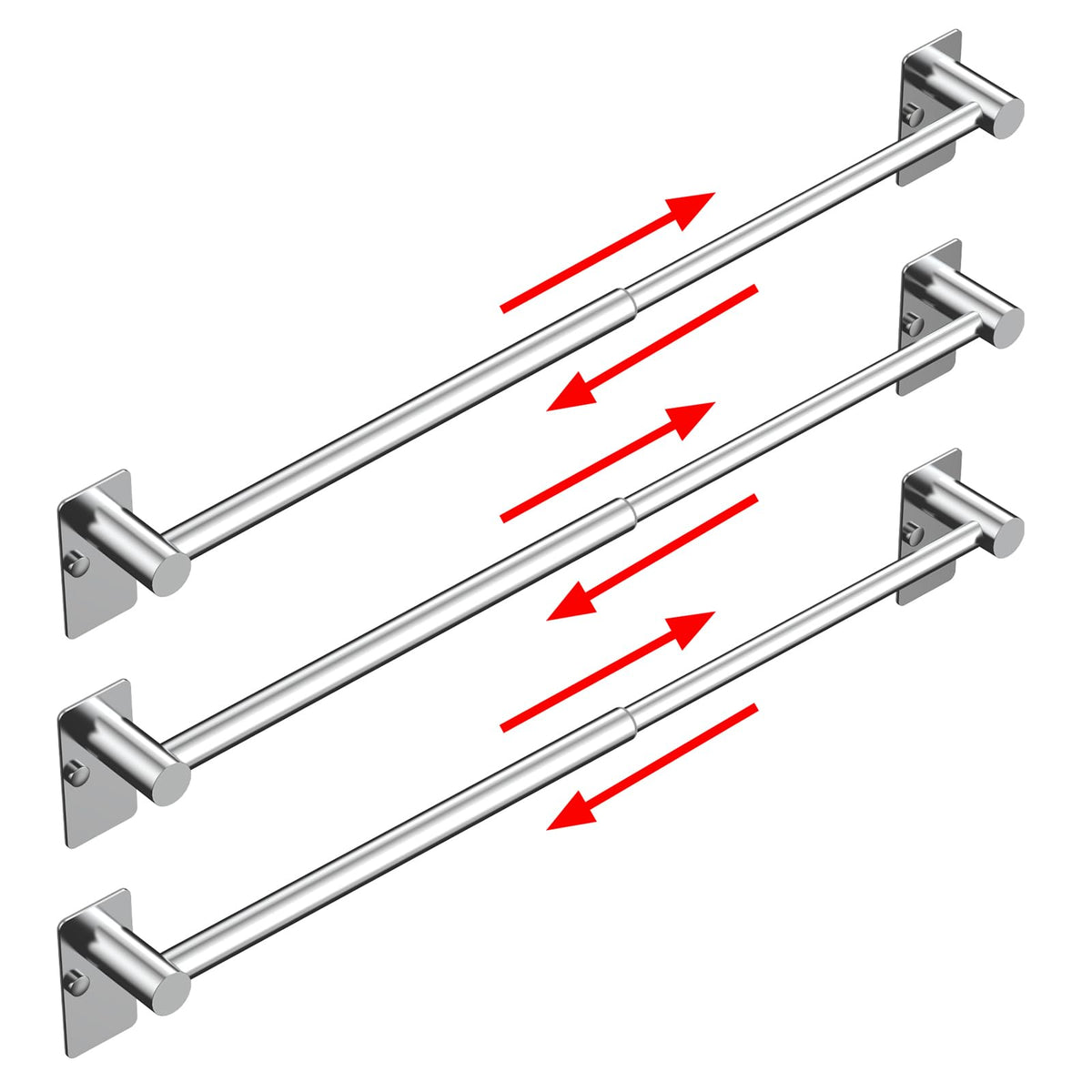 Towel Bar, Adhesive or Drill Wall Mount, Matte Black, 1 Pack