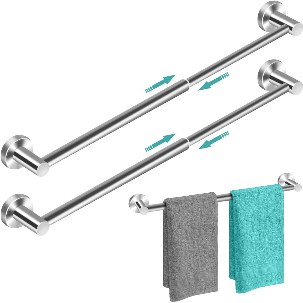 MGahyi Adjustable Stainless Steel Towel Racks for Bathroom 13.18-24In