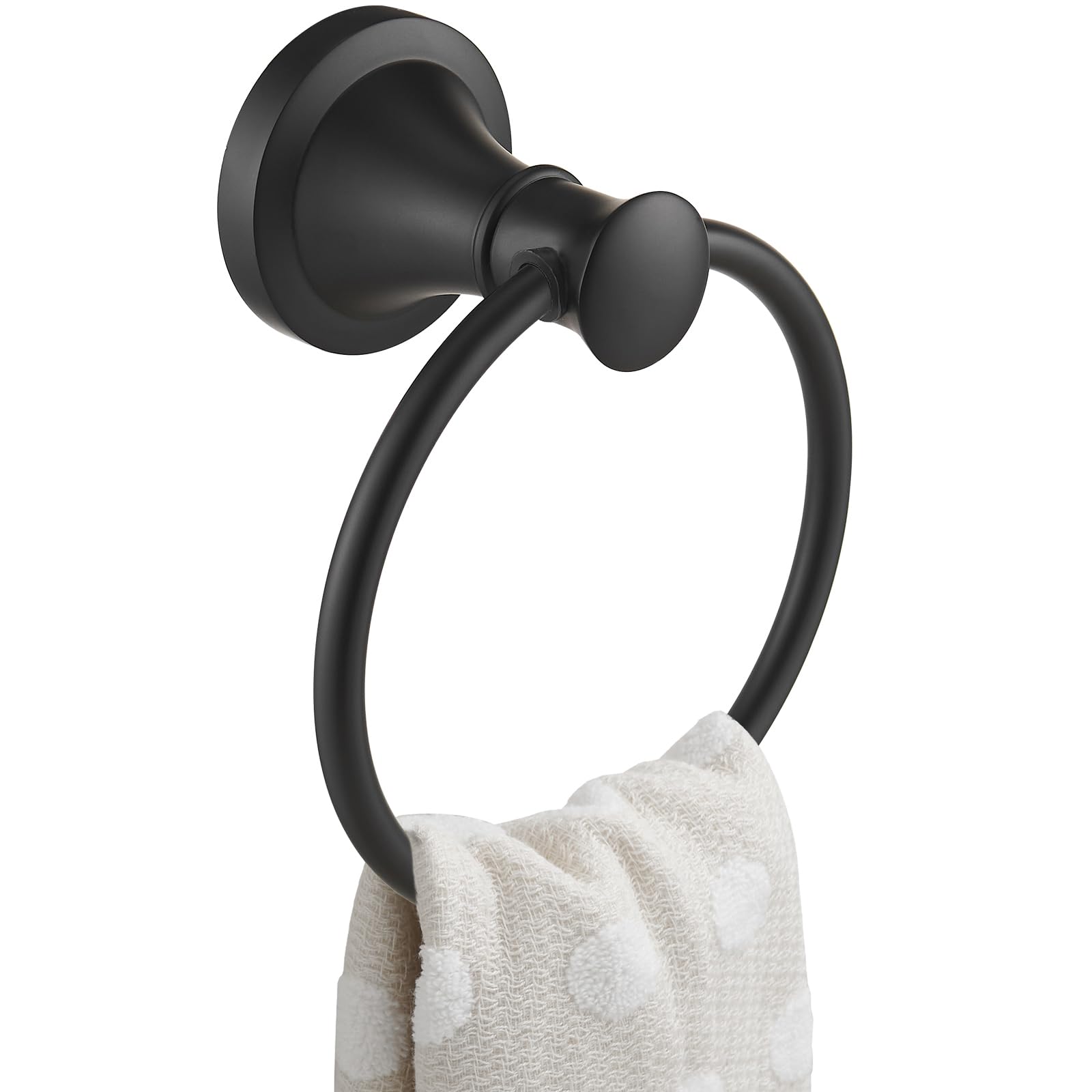 BESy Towel Ring, Bathroom Hand Towel Holder Wall Mounted Brushed Gold