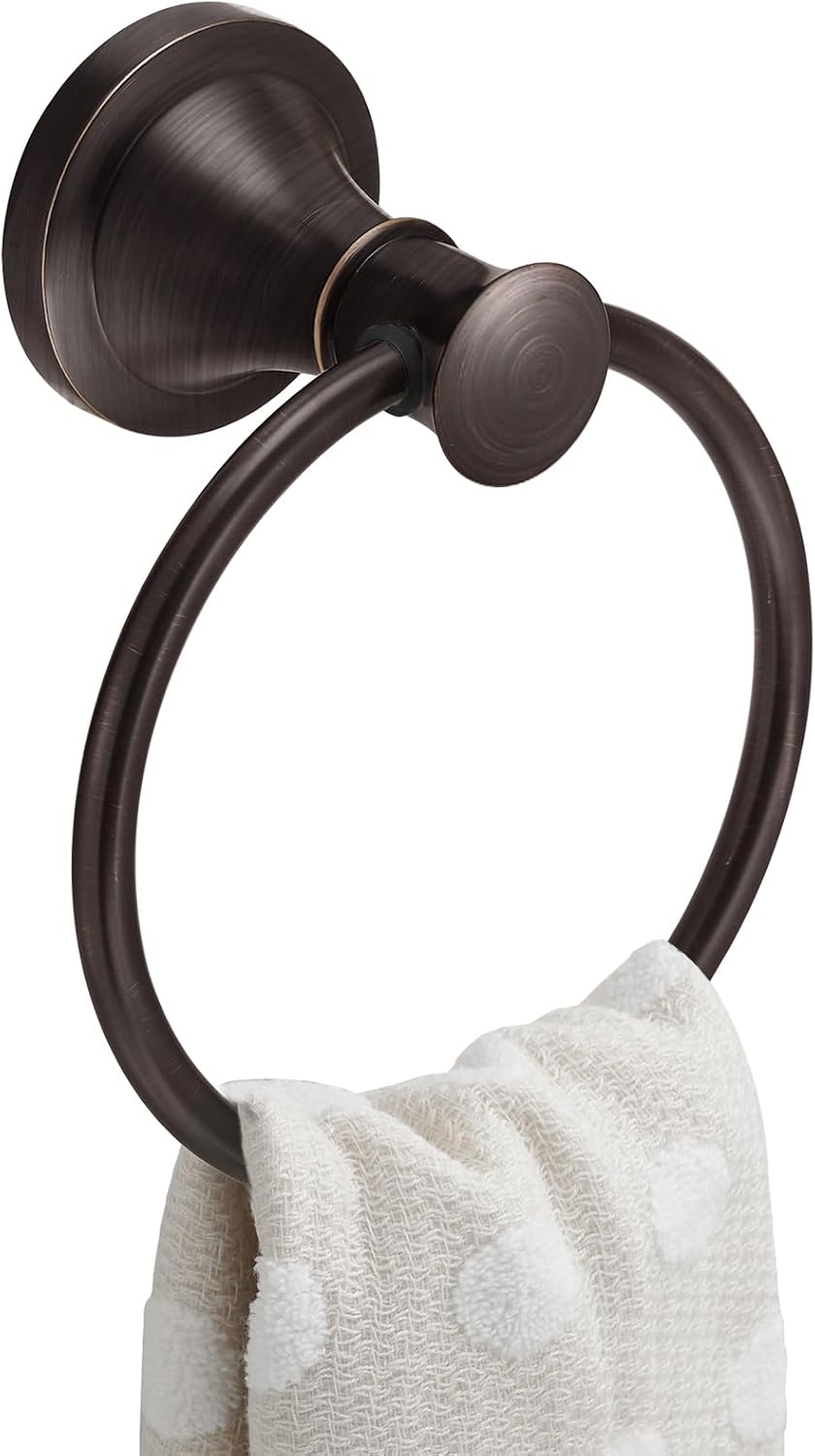 BESy Towel Ring, Bathroom Hand Towel Holder Wall Mounted Oil Rubbed Bronze
