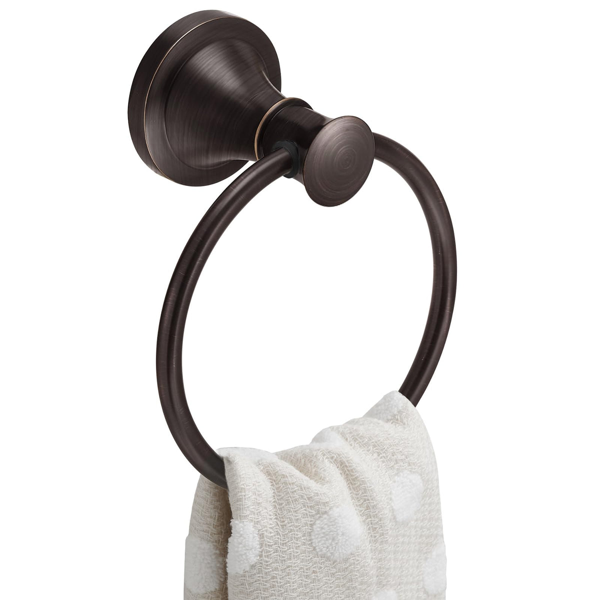 BESy Towel Ring, Bathroom Hand Towel Holder Wall Mounted Oil Rubbed Bronze
