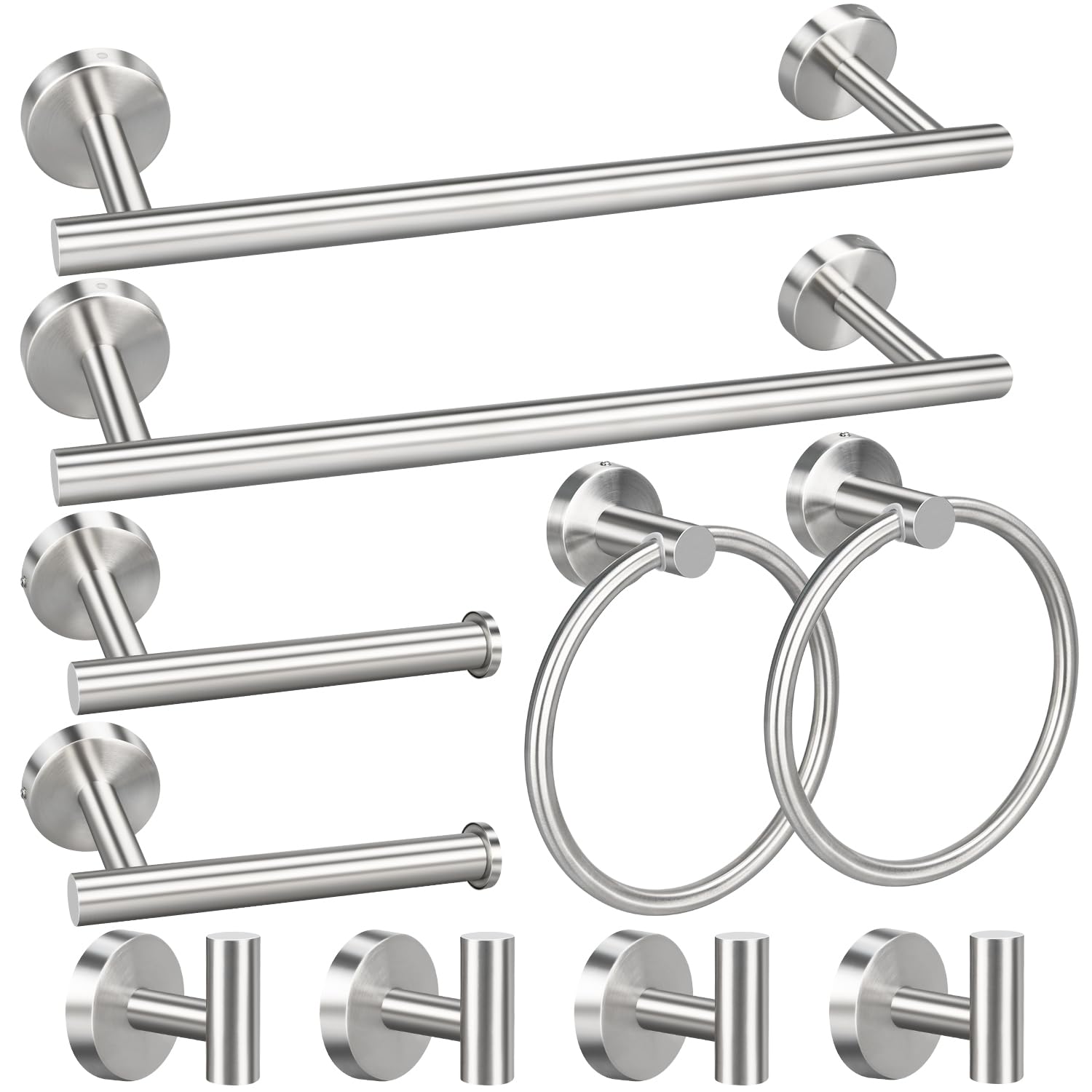 10pcs Matte Black Bathroom Hardware Set