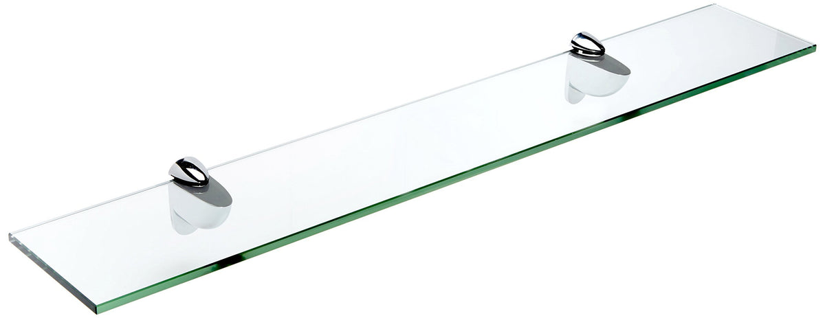 Spancraft 8" x 30" Brass Heron Glass Shelf