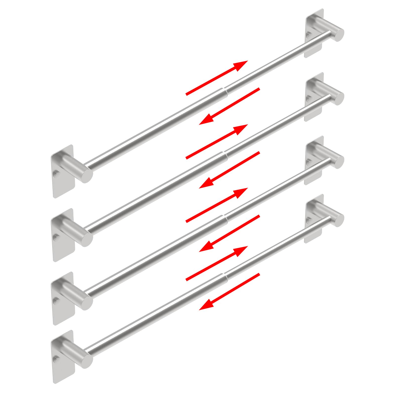 Towel Bar, Adhesive or Drill Wall Mount, Matte Black, 1 Pack