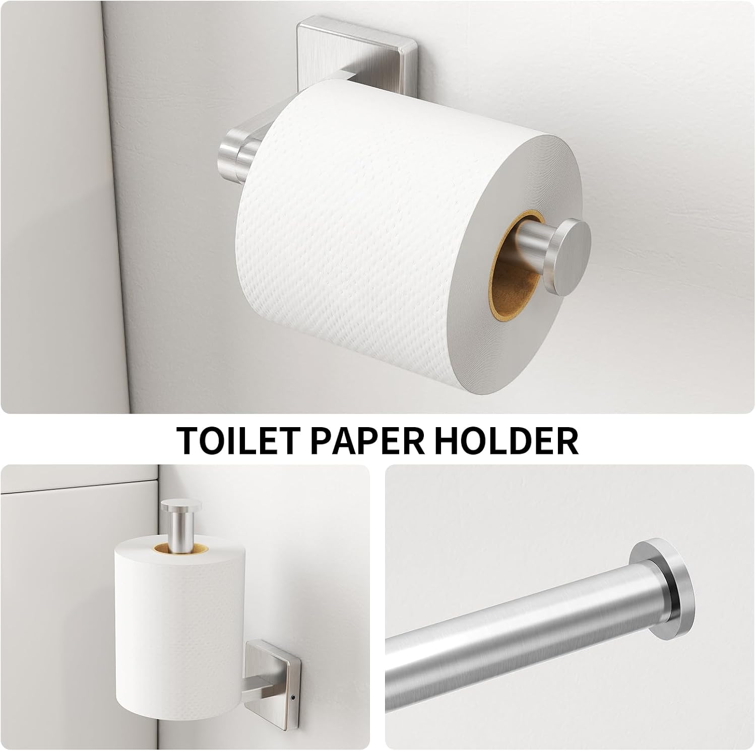KLJKPA Brushed Nickel Bathroom Hardware Set, 24 inch Bathroom Towel Holder