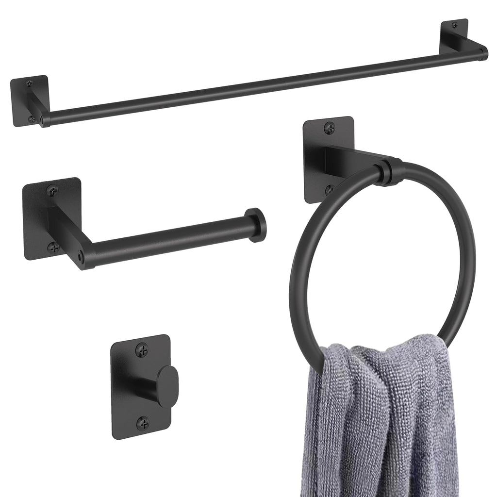 KLJKPA Brushed Nickel Bathroom Accessories Set, 4 PCS Bathroom Hardware Set