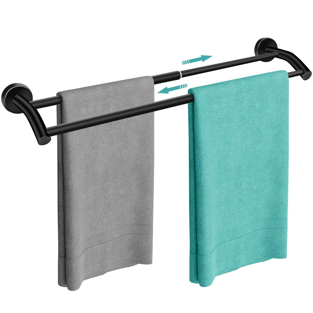 MGahyi Adjustable Stainless Steel Towel Racks for Bathroom 13.18-24In