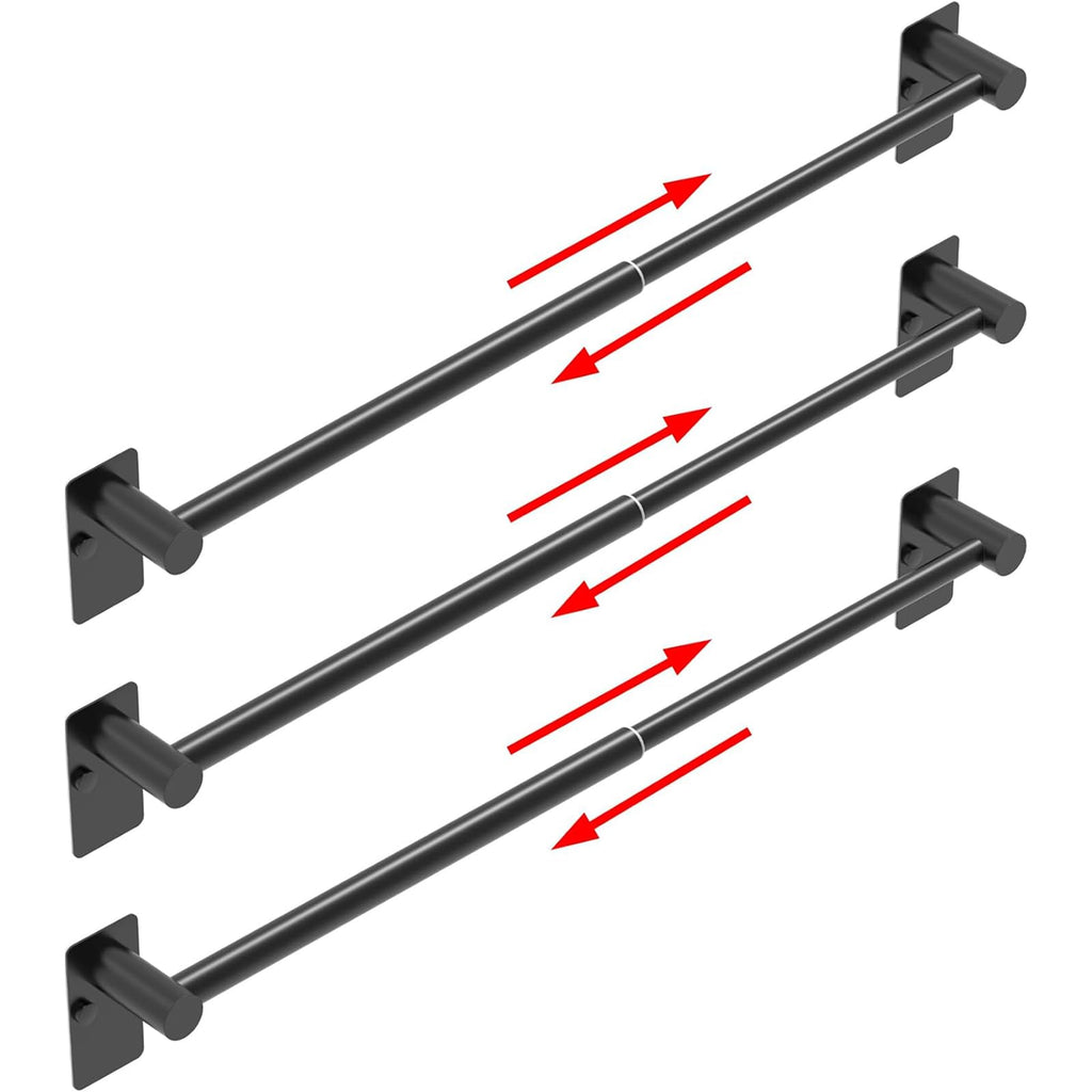 Towel Bar, Adhesive or Drill Wall Mount, Matte Black, 1 Pack