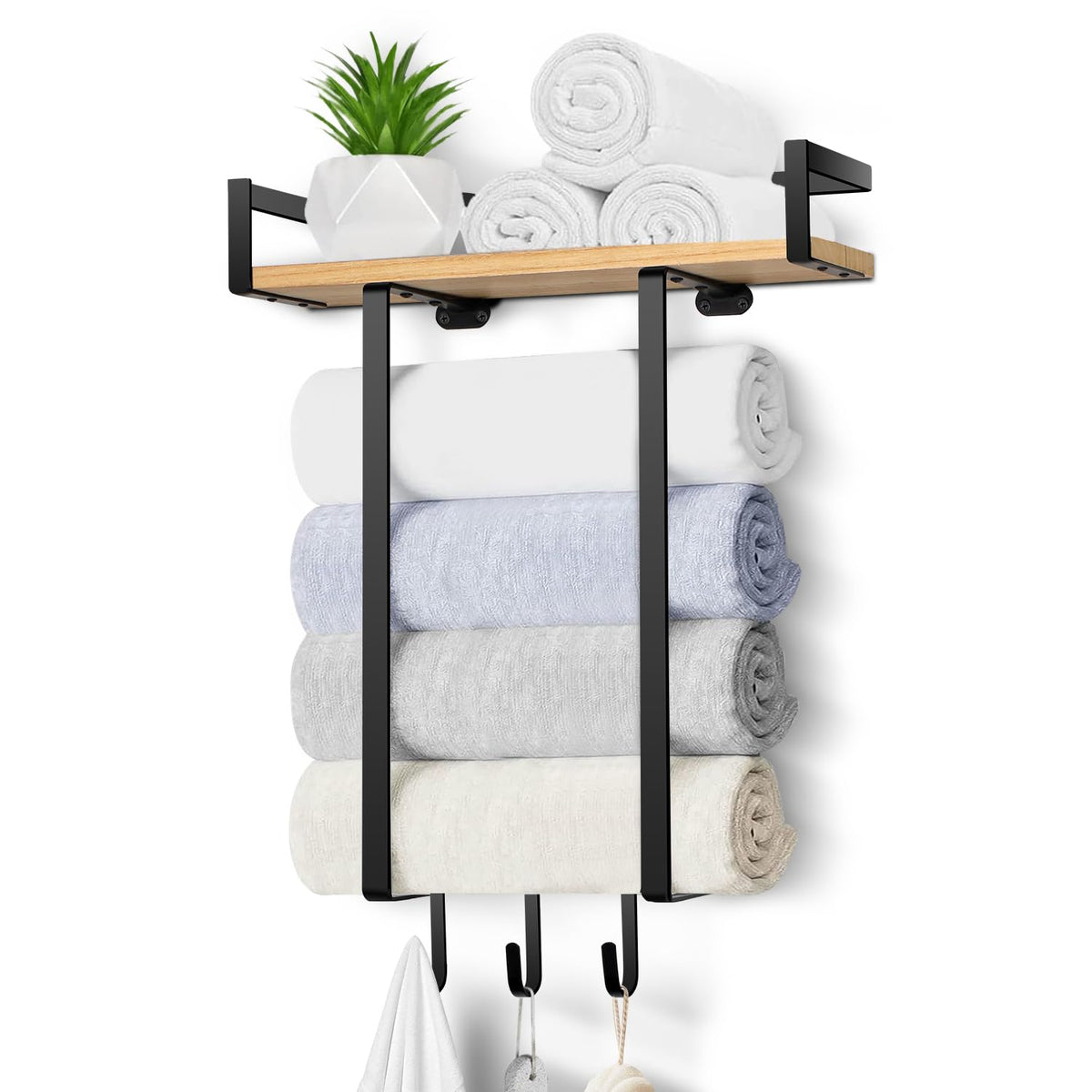 Bathroom Towel Storage Rack, Wall Mounted Bathroom Towel Rack