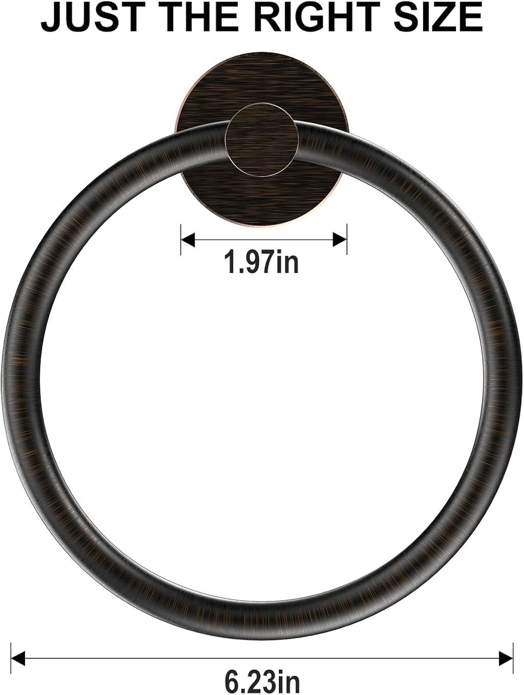 SetSail Towel Holder for Bathroom Wall Oil Rubbed Bronze Towel Ring