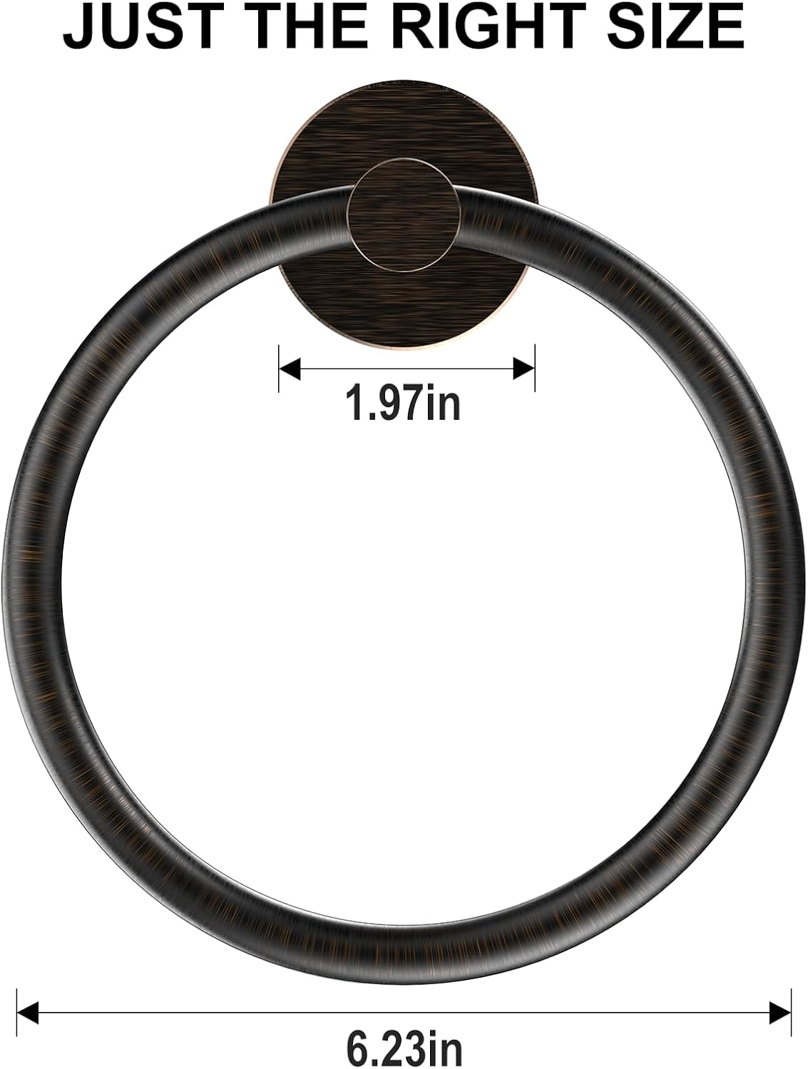SetSail Towel Holder for Bathroom Wall Oil Rubbed Bronze Towel Ring