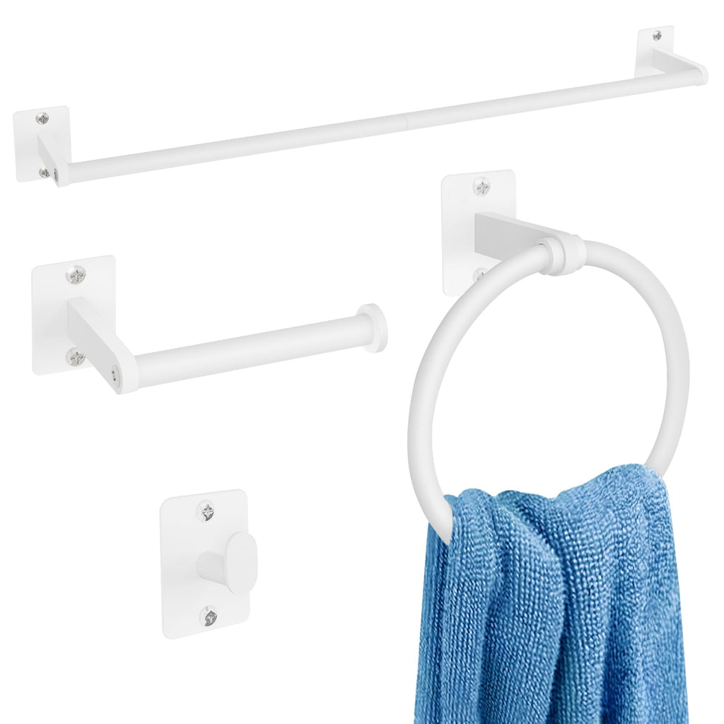 KLJKPA Brushed Nickel Bathroom Accessories Set, 4 PCS Bathroom Hardware Set