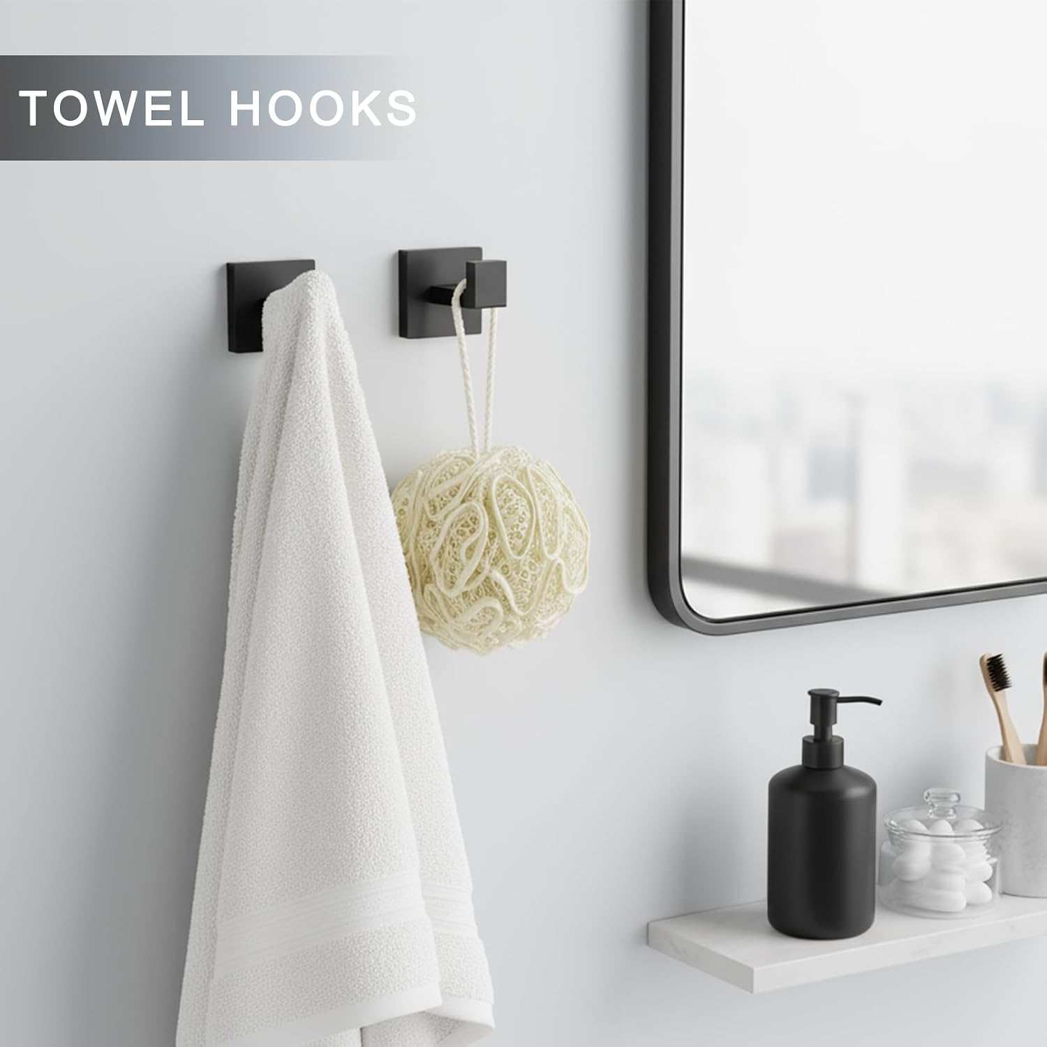10-Pieces 24 Inch Stainless Steel Matte Black Bathroom Hardware Set