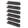 FEMELI Nail Polish Wall Rack, 6 Shelves Acrylic Organizer (15 Inch, Clear)