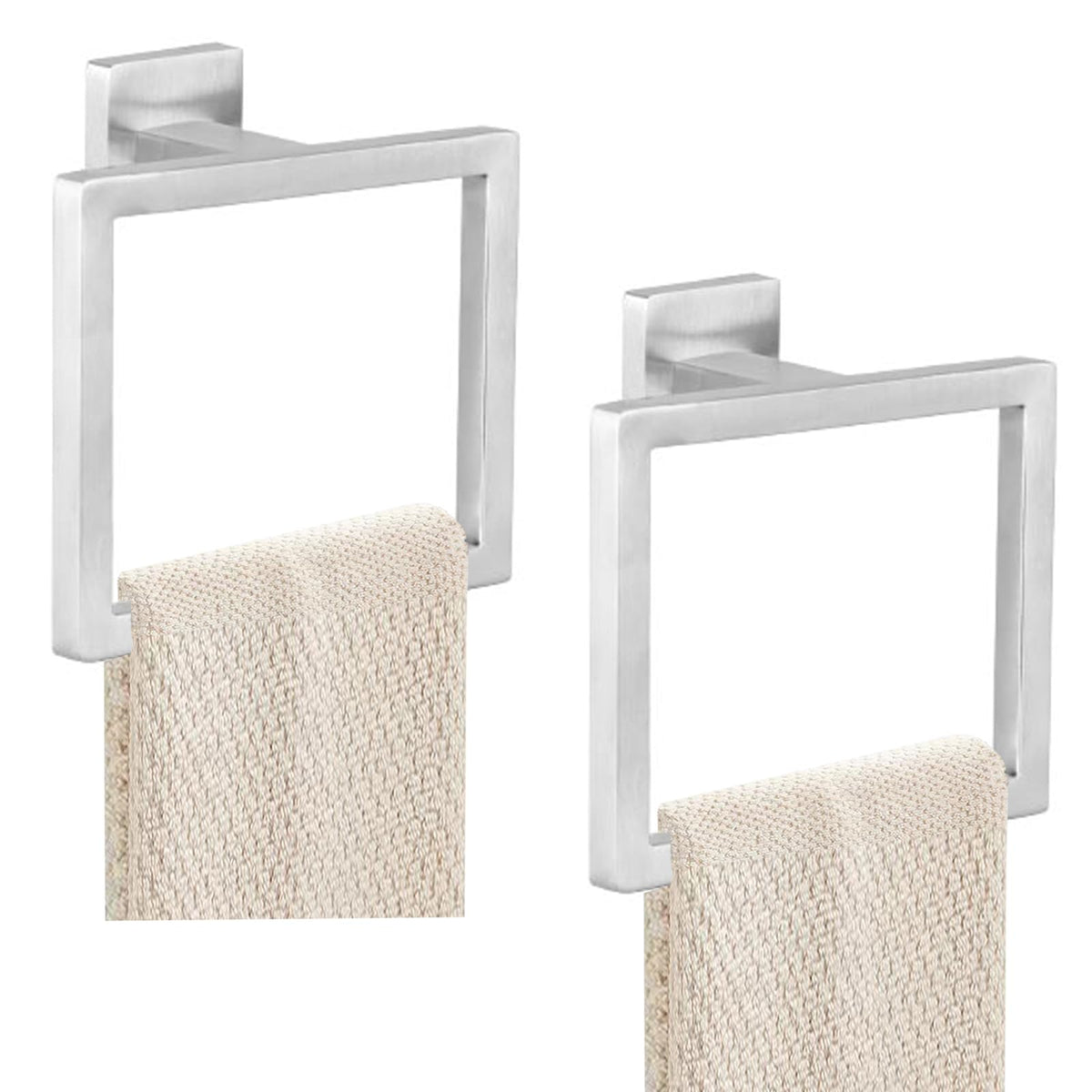 JOPOFI Towel Ring - Hand Towel Holder for Bathroom - Matte Black