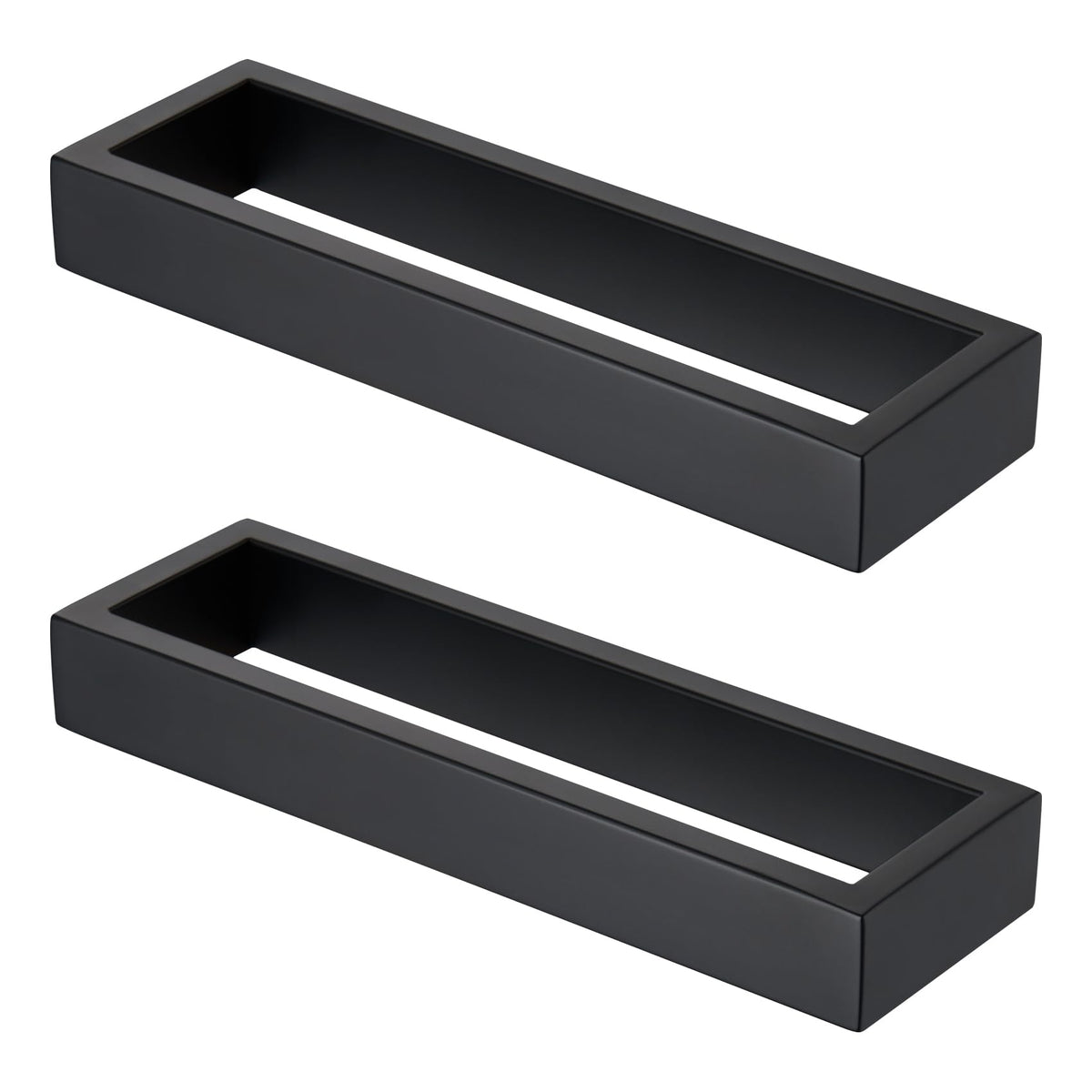 KOKOSIRI Towel Ring Matte Black Hand Towel Bar Holder 9-Inch Kitchen Rack Stainless Steel for Bathroom Hardware Wall Mounted, 1 Pack B4008BK-L9