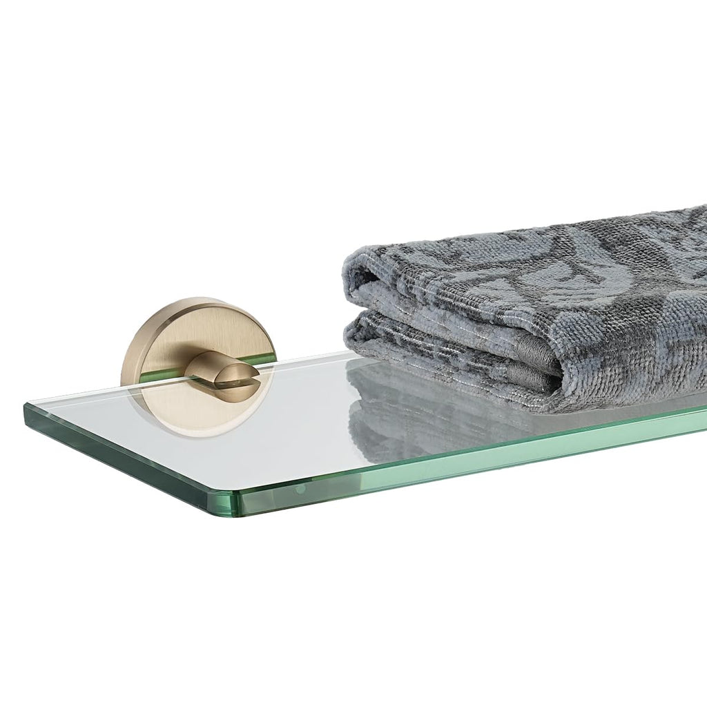 JQK Bathroom Glass Shelf, TGS101L16-BN