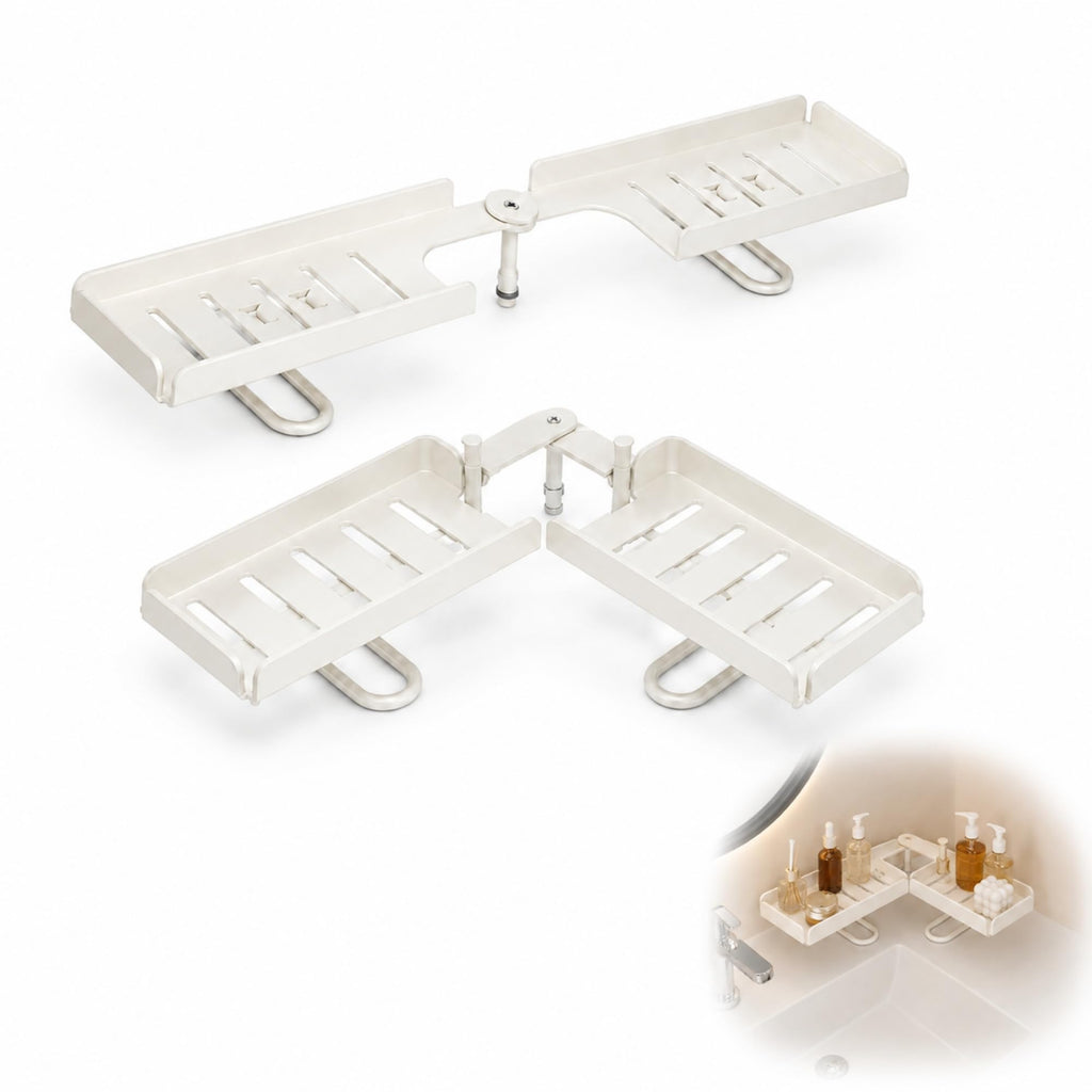 Foldable Over-the-Faucet Sink Organizer Shelf for Kitchen (2,Mix-S)