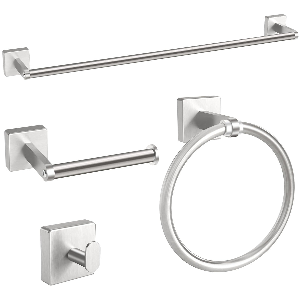 KLJKPA Brushed Nickel Bathroom Hardware Set, 24 inch Bathroom Towel Holder