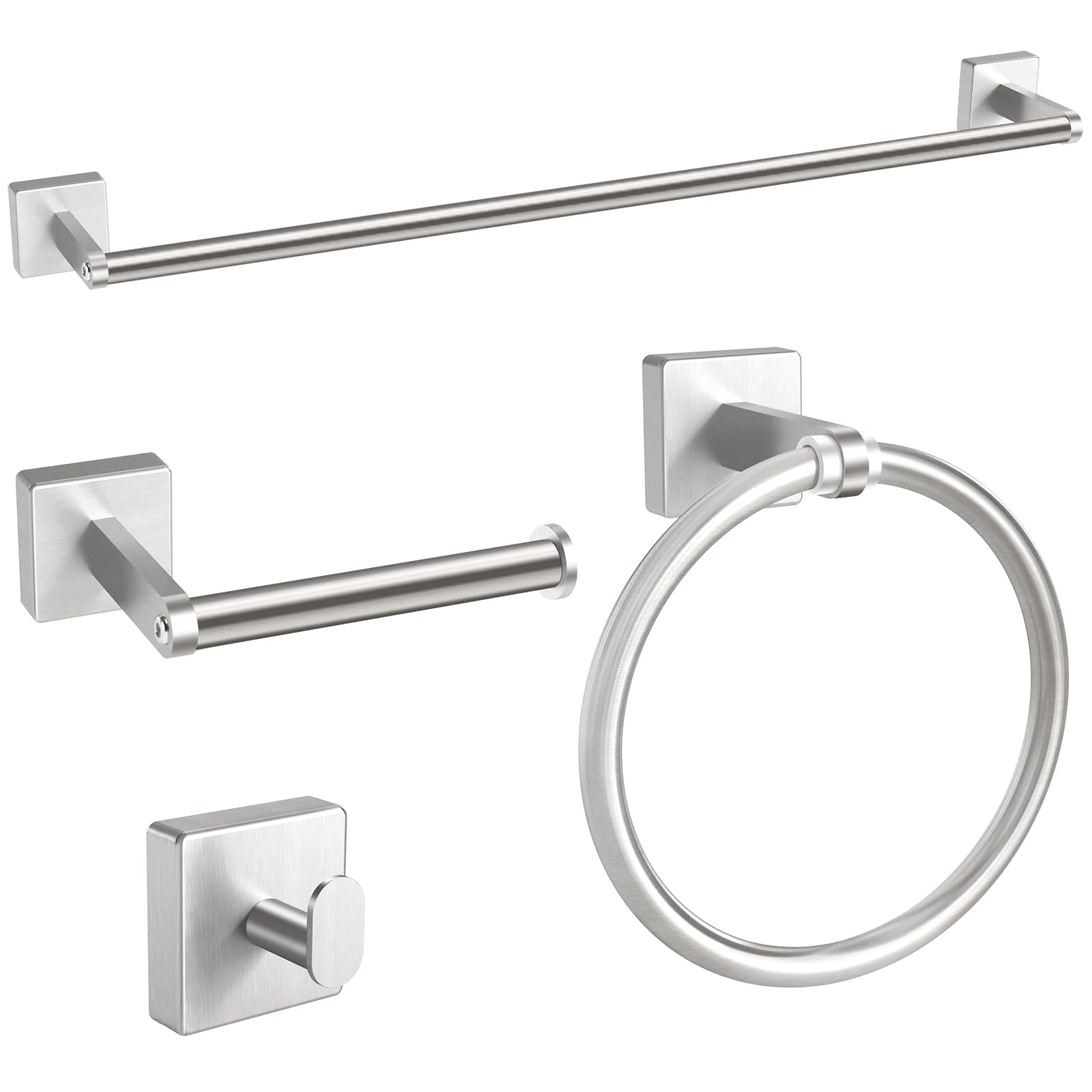 KLJKPA Brushed Nickel Bathroom Hardware Set, 24 inch Bathroom Towel Holder