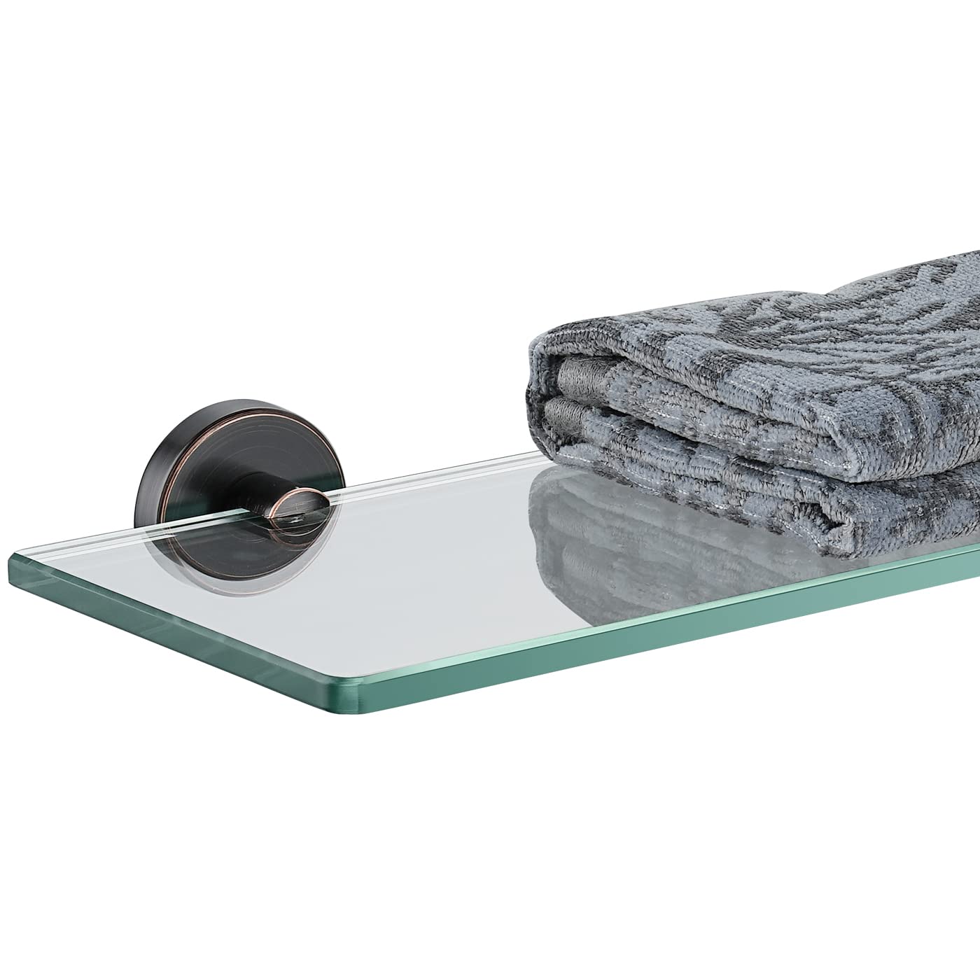 JQK Bathroom Glass Shelf, TGS101L16-BN