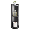 iDesign Freestanding 3-Tier Rotating Bathroom Organizer, Matte Black