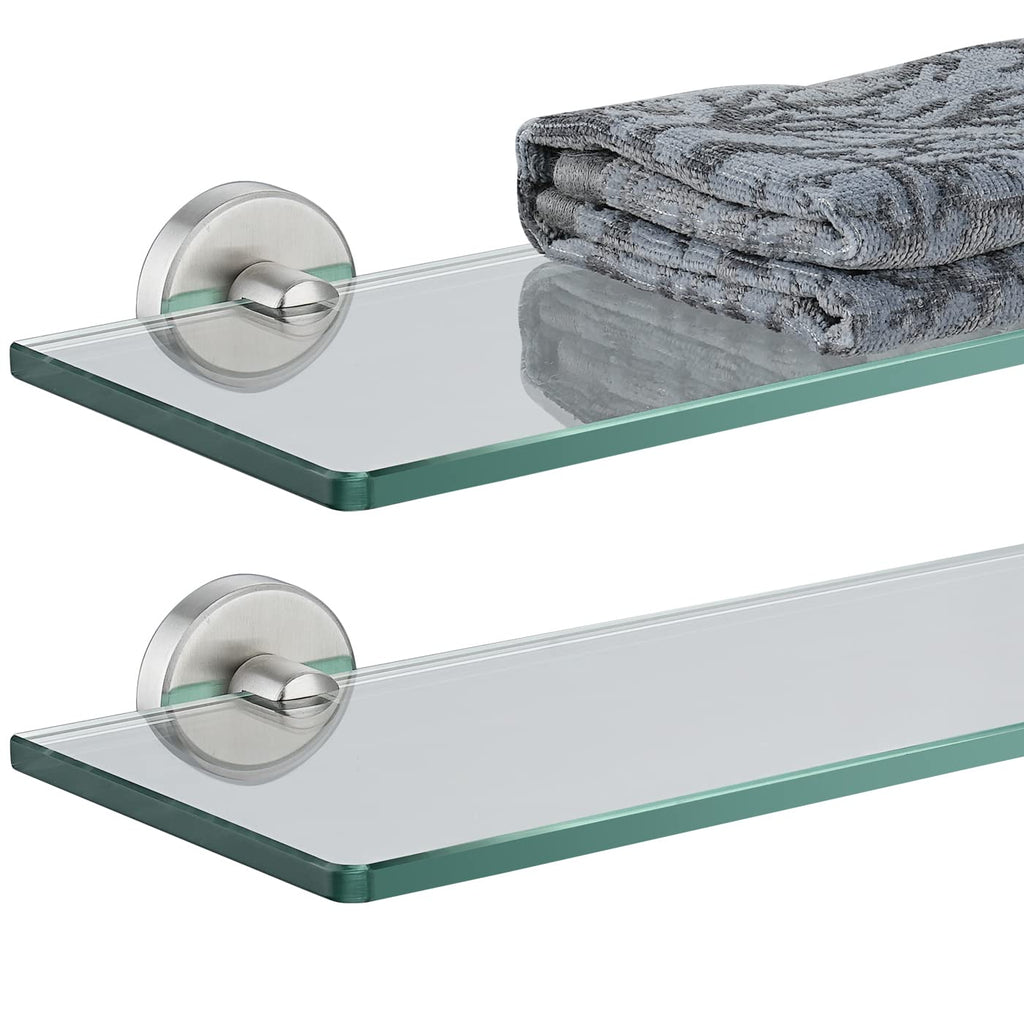 JQK Bathroom Glass Shelf, TGS101L16-BN