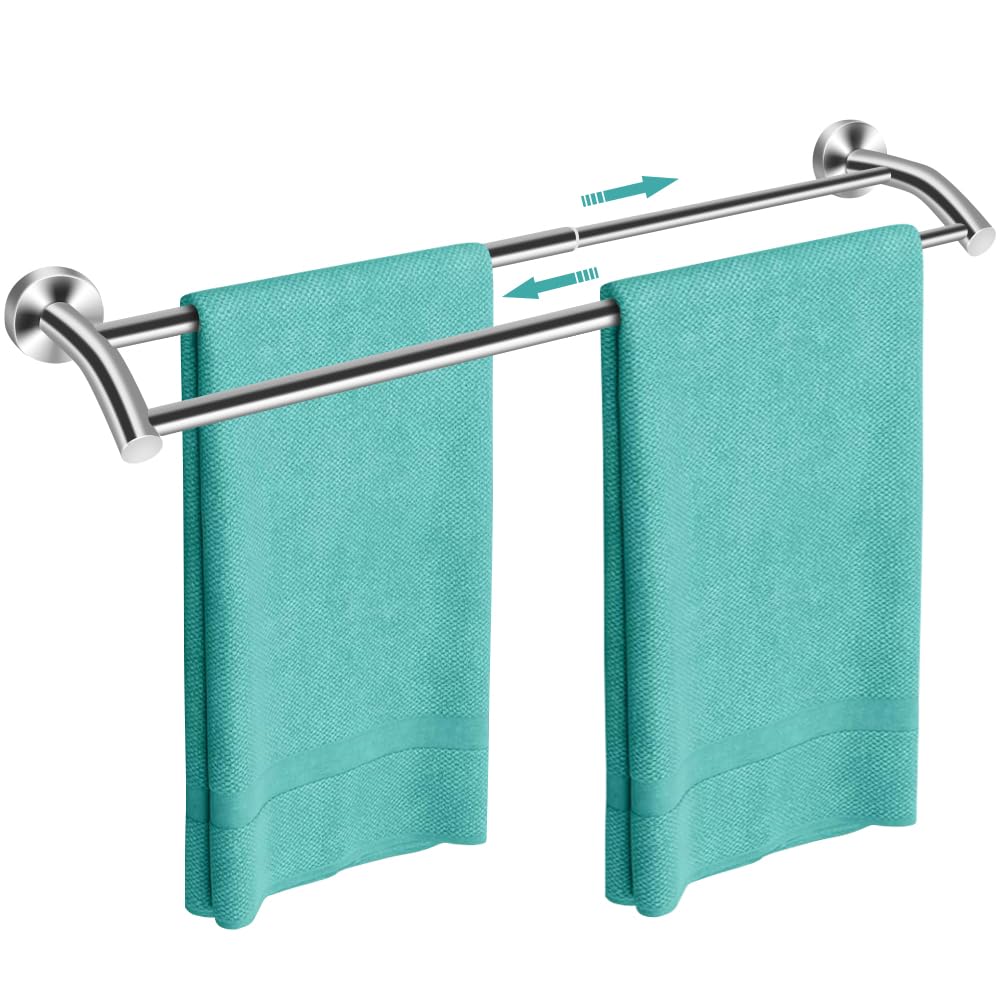 MGahyi Adjustable Stainless Steel Towel Racks for Bathroom 13.18-24In
