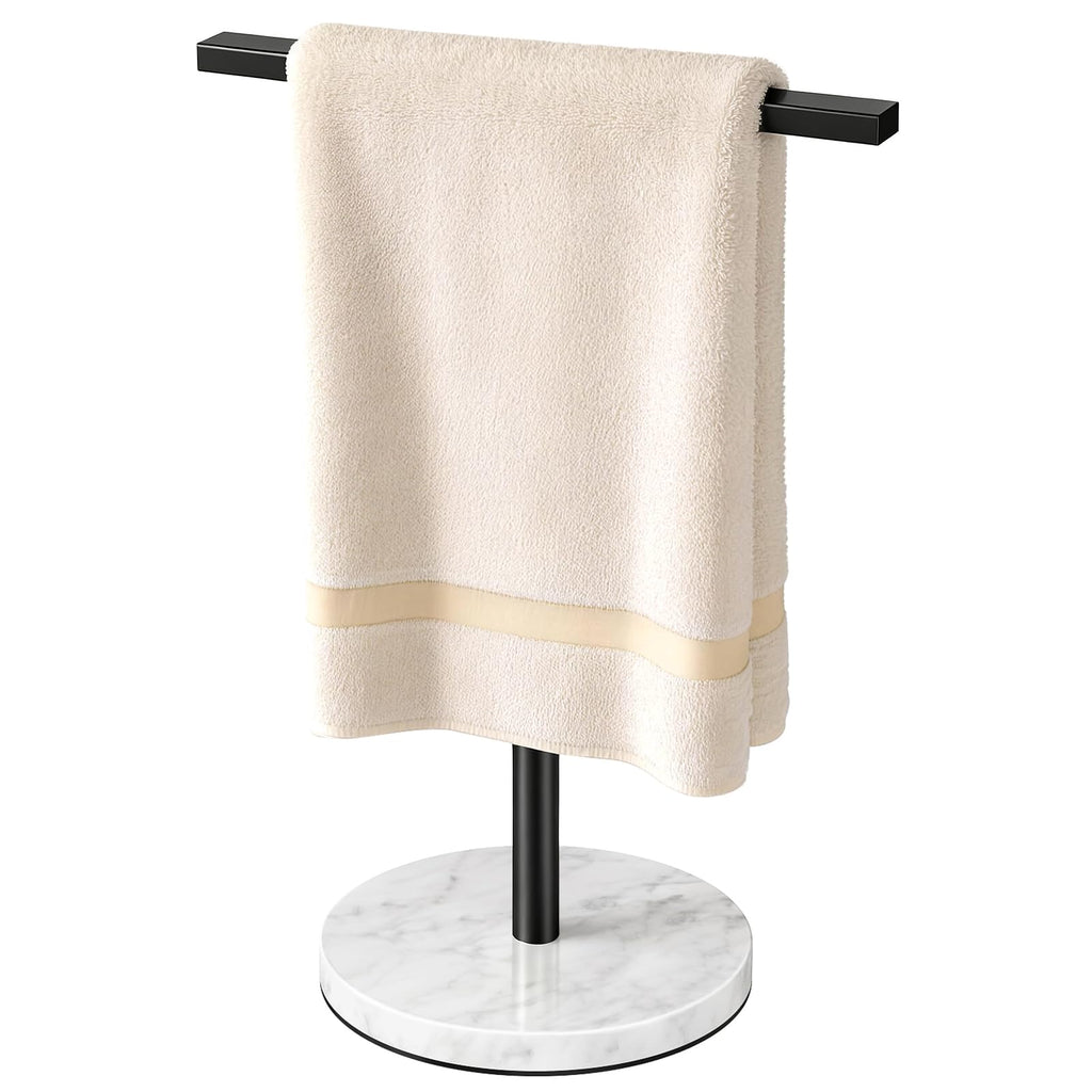 Gypie Hand Towel Holder Stand Countertop T-Shape, Brushed Nickel