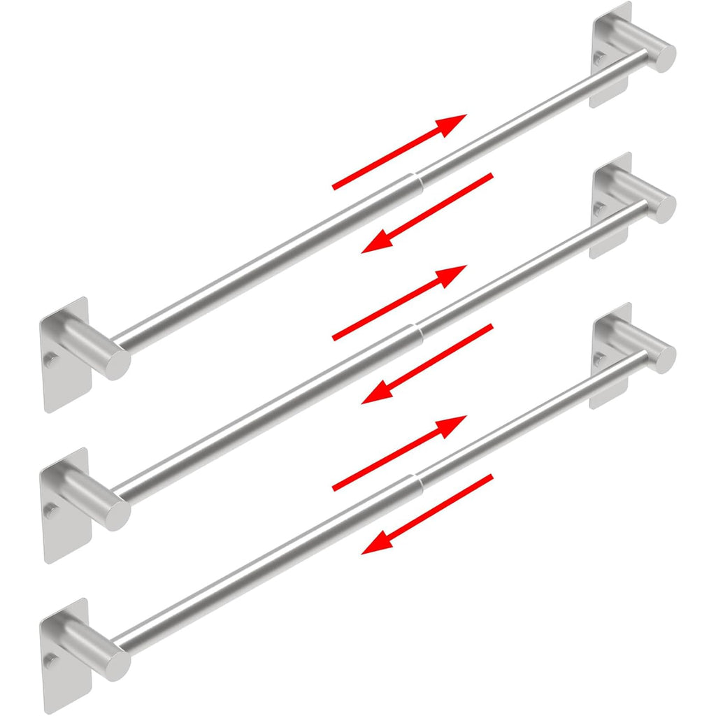 Towel Bar, Adhesive or Drill Wall Mount, Matte Black, 1 Pack