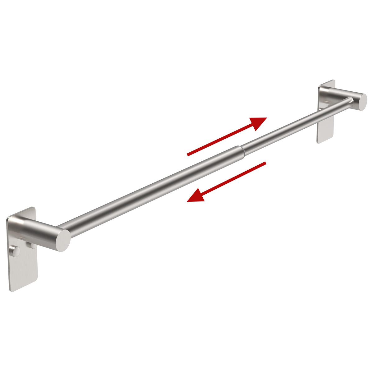 Towel Bar, Adhesive or Drill Wall Mount, Matte Black, 1 Pack