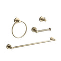 BGL Bathroom Accessory Set,4-Piece Brushed Nickel Towel Racks for Bathroom, 24 Inches Towel Bar, Towel Ring, Toilet Paper Holder & Robe Hook, Wall Mounted