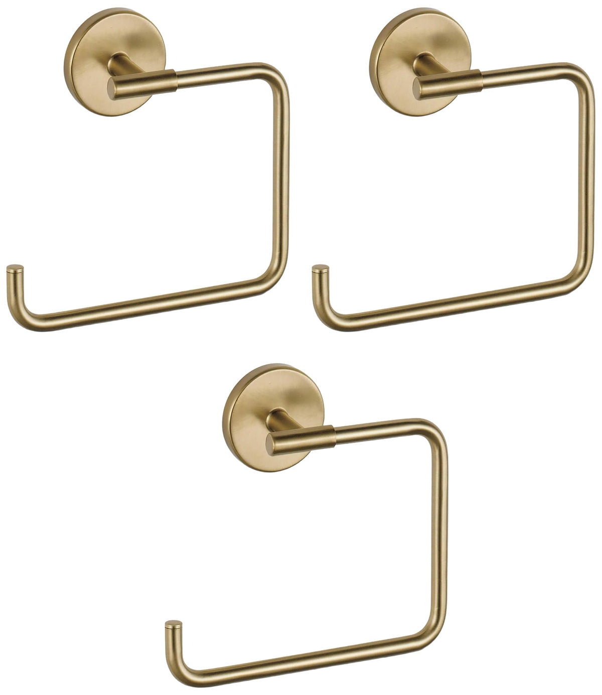 Delta Hand Towel Holder | Square Champagne Bronze Ring for Hanging Towels in Kitchen, Bathroom | Trinsic Accessories