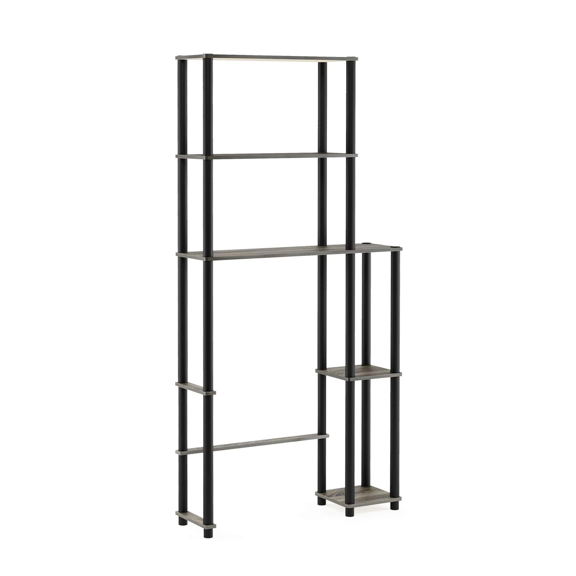 Furinno Turn-N-Tube Over The Toilet Storage, 3-Shelf Over The Toilet Organizer, Freestanding Space Saver Bathroom Shelf, for Bathroom Organizers and Storage, White