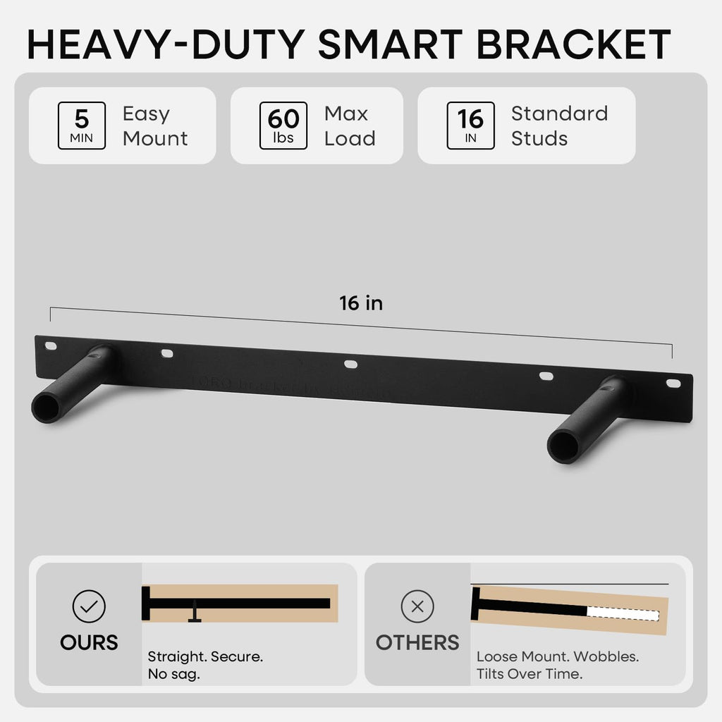 Homeforia 24 Inch Floating Shelves, High-End Solid Pine Wood, Set of 2
