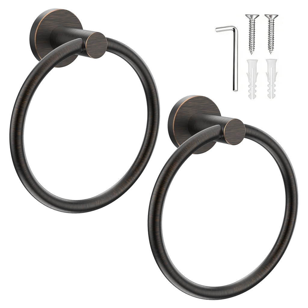 SetSail Towel Holder for Bathroom Wall Oil Rubbed Bronze Towel Ring