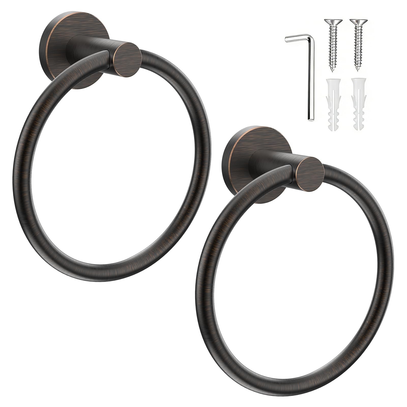SetSail Towel Holder for Bathroom Wall Oil Rubbed Bronze Towel Ring