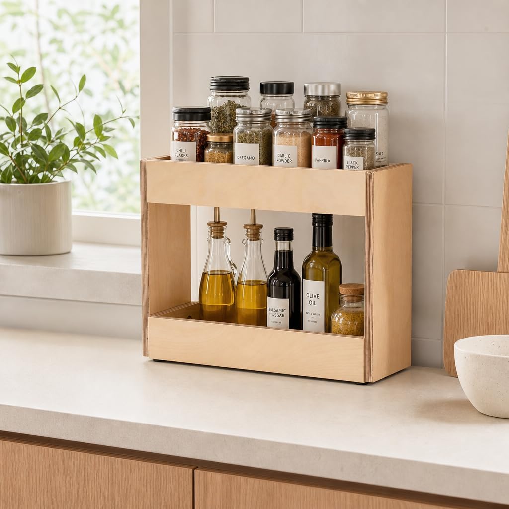 2-Tier Bathroom Kitchen Coffee Station Counter Shelf Organizer