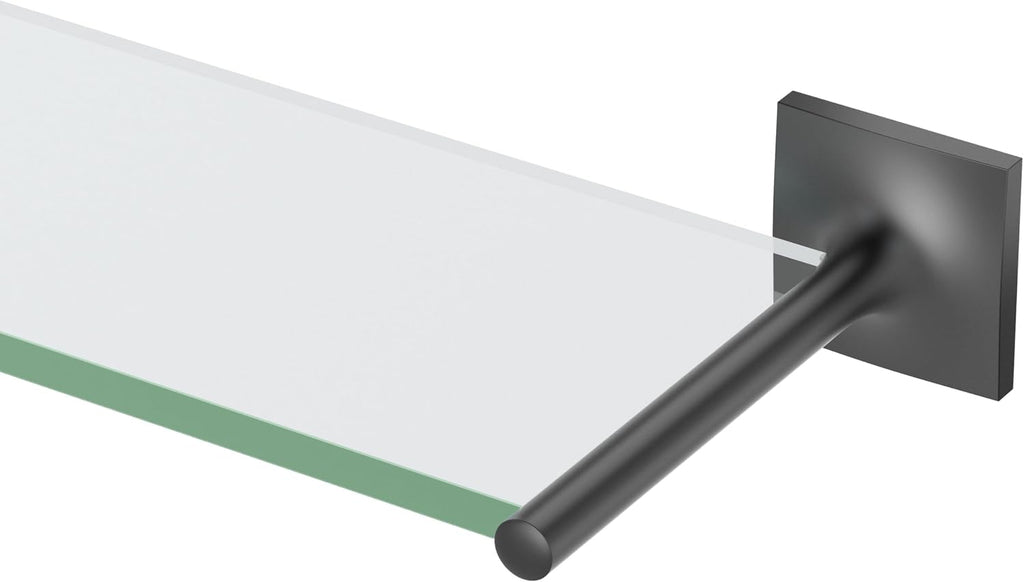 Gatco 5586MX Waterline Glass Shelf, Matte Black