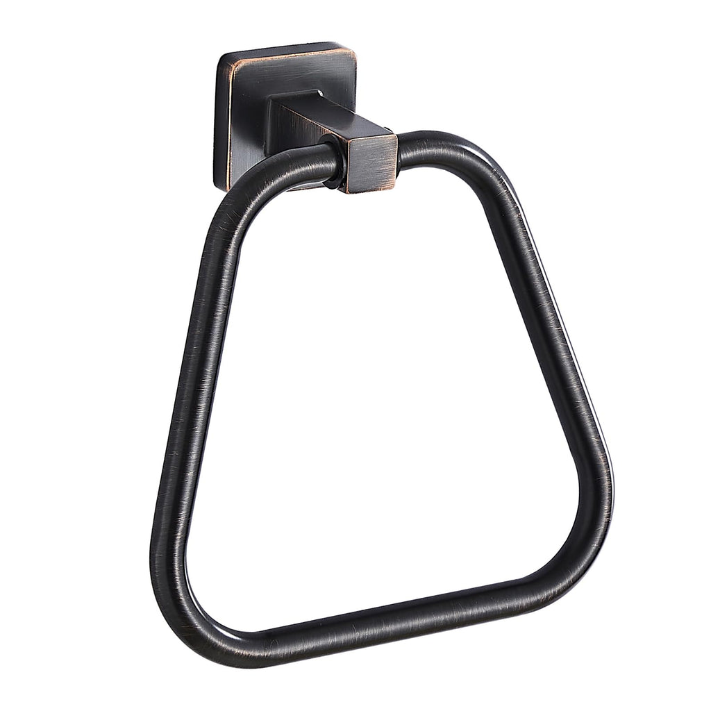 Matte Black Towel Ring for Bathroom, Kitchen Bath Towel Holder Hangers Wall Mount Heavy Duty Stainless Steel