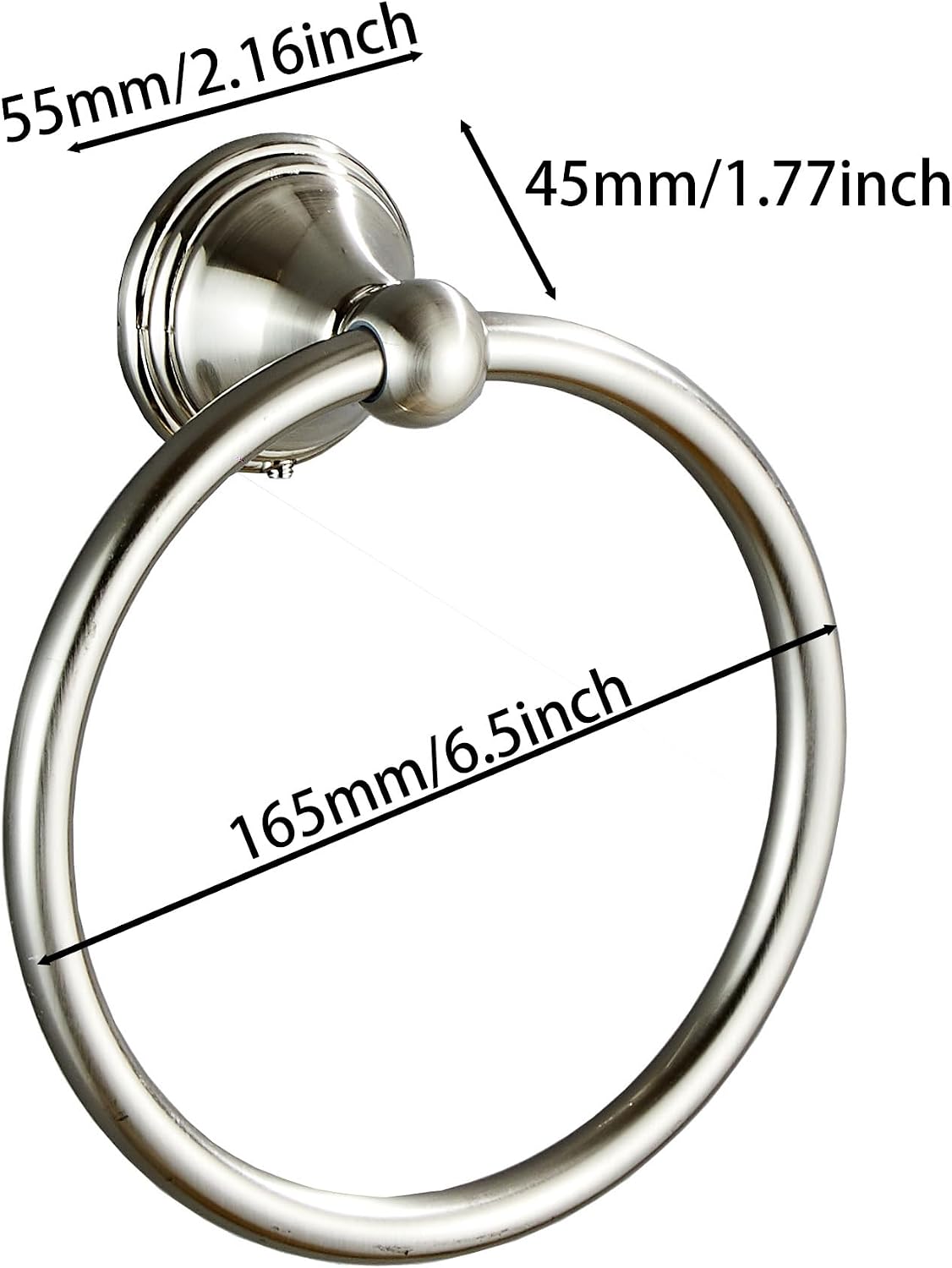 Towel Ring for Bathroom, Brushed Nickel Hand Towel Holder 1 Pack, Bathroom Accessories and Towel Racks for Bathroom Wall Mount