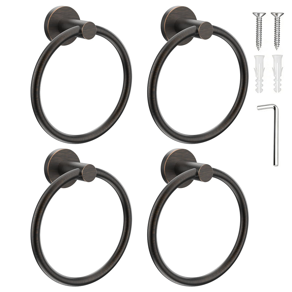 SetSail Towel Holder for Bathroom Wall Matte Black Towel Ring