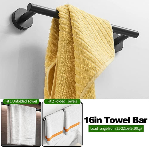 10pcs Matte Black Bathroom Hardware Set