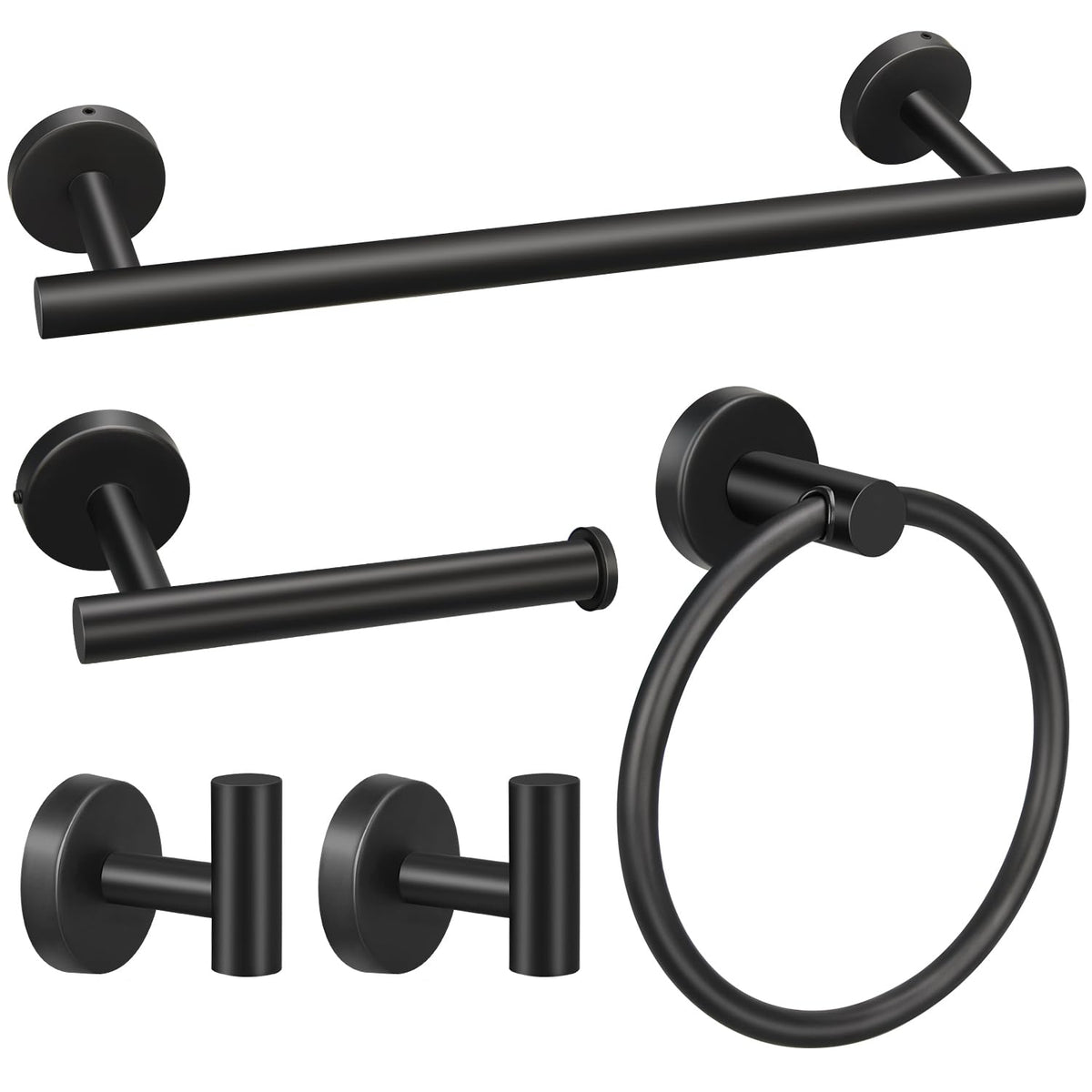 10pcs Matte Black Bathroom Hardware Set