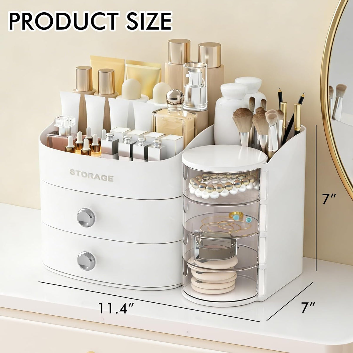 Makeup Organizer Countertop with Drawers, Make up Organizers for Vanity