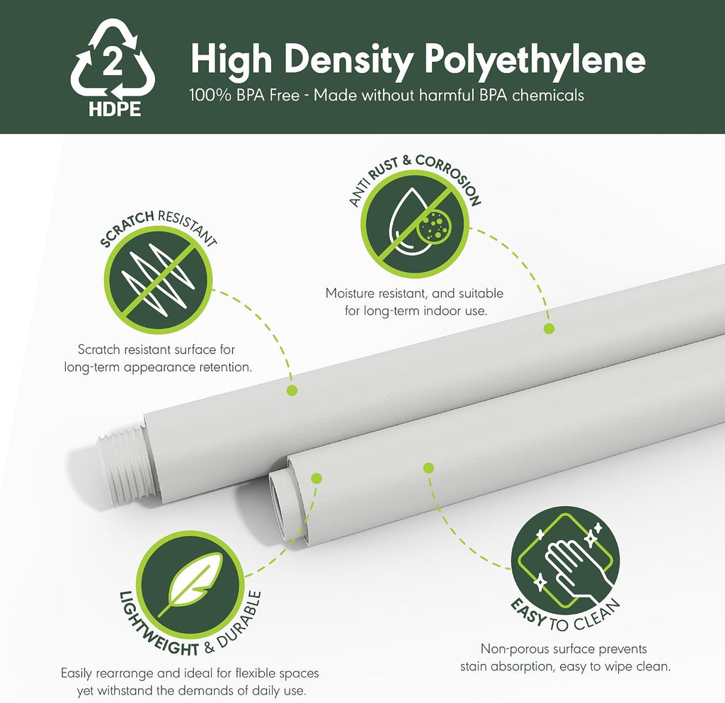 Furinno Turn-N-Tube Over The Toilet Storage, 3-Shelf Over The Toilet Organizer, Freestanding Space Saver Bathroom Shelf, for Bathroom Organizers and Storage, White