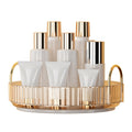 YCIA&DONE 360 Rotating Makeup Organizer and Storage for Vanity Countertop 3 Tiers, High Capacity Cosmetic Skincare Perfume Organizers for Dresser Bathroom Lazy Susan (Smoky Gray)