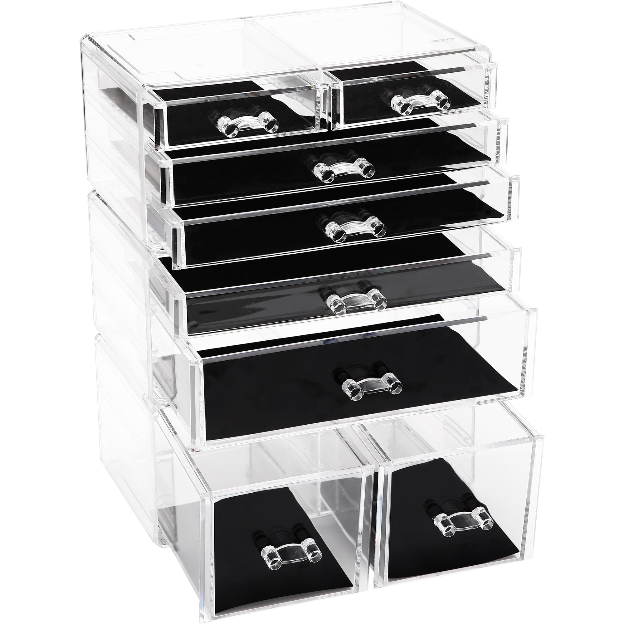 Sea Team Stackable Clear Acrylic 16-Slot Lipstick Organizer for Vanity