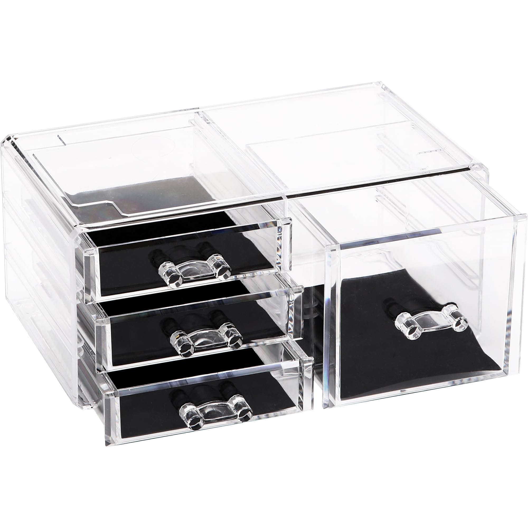 Sea Team Stackable Clear Acrylic 16-Slot Lipstick Organizer for Vanity